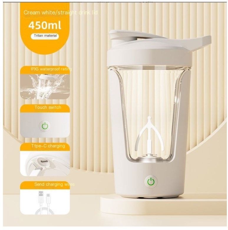 Rechargeable Electric Protein Shaker Bottle